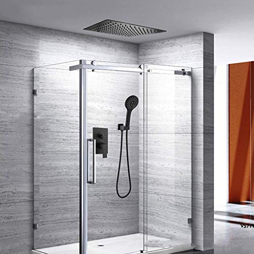 Juego de ducha oculta de cobre completo de 10 pulgadas, sistema de ducha de lluvia fría y caliente para hotel y baño, diseño integrado de lujo para máxima comodidad