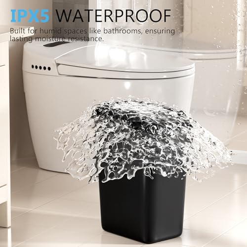 Image of Bathroom Small Trash Can with Lid, Automatic Garbage Can, 2.6 Gallon