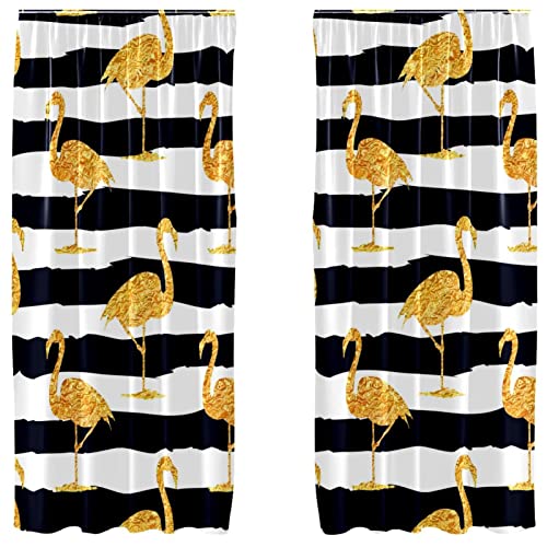 Paneles de diseño selecto con flamenco dorado, acabado ligero de alta distinción 2