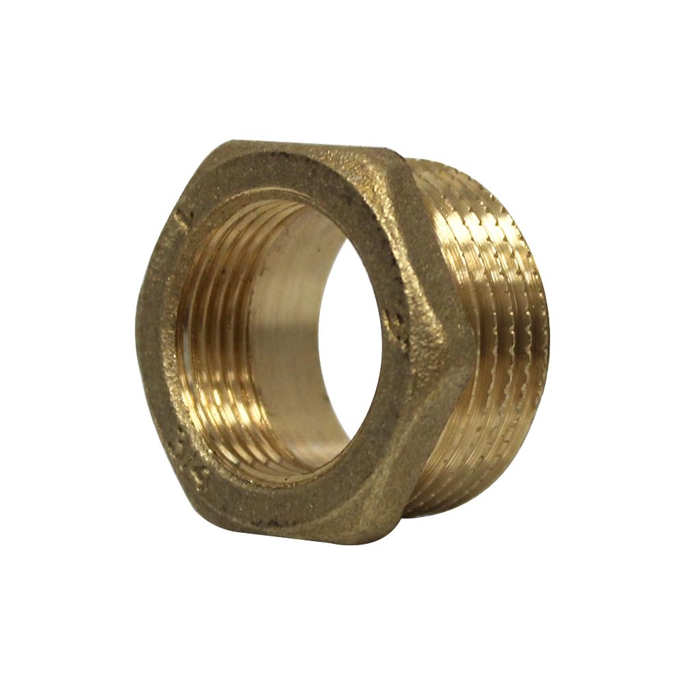 Raccord laiton à visser - Lot de 25 Mamelons Laiton Réduit Mâle/Femelle 1"-3/4" (26/34-20/27) -