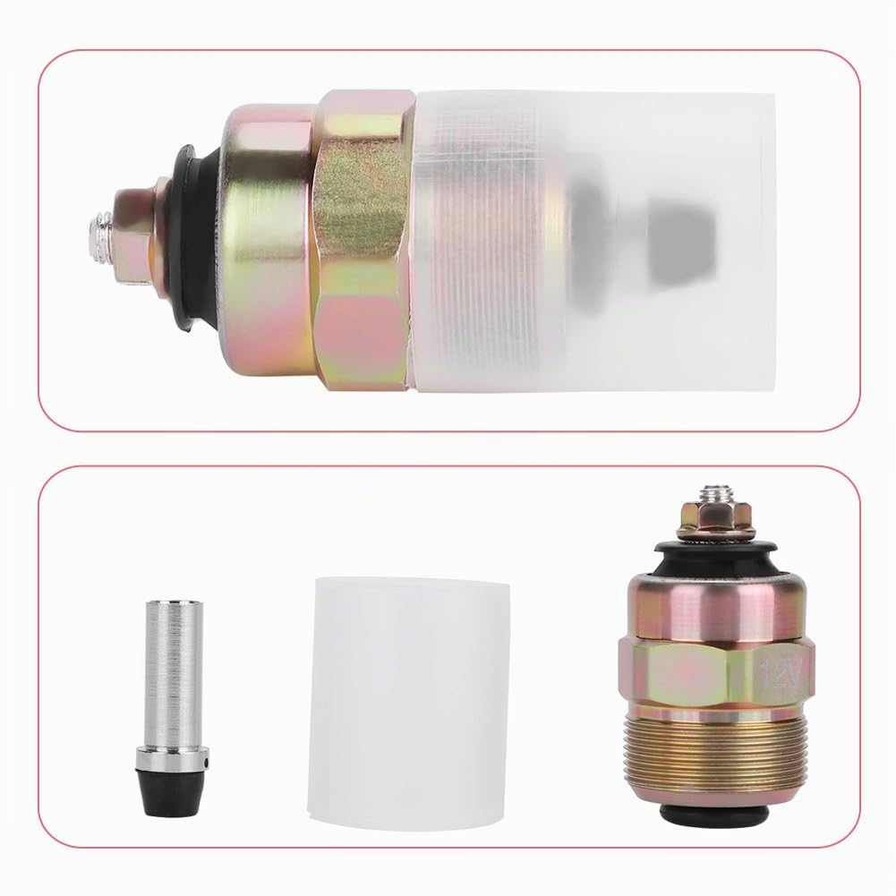 Akozon Válvula de interruptor de solenoide de apagado de combustible de apagado de automóvil 12V para 0330001015