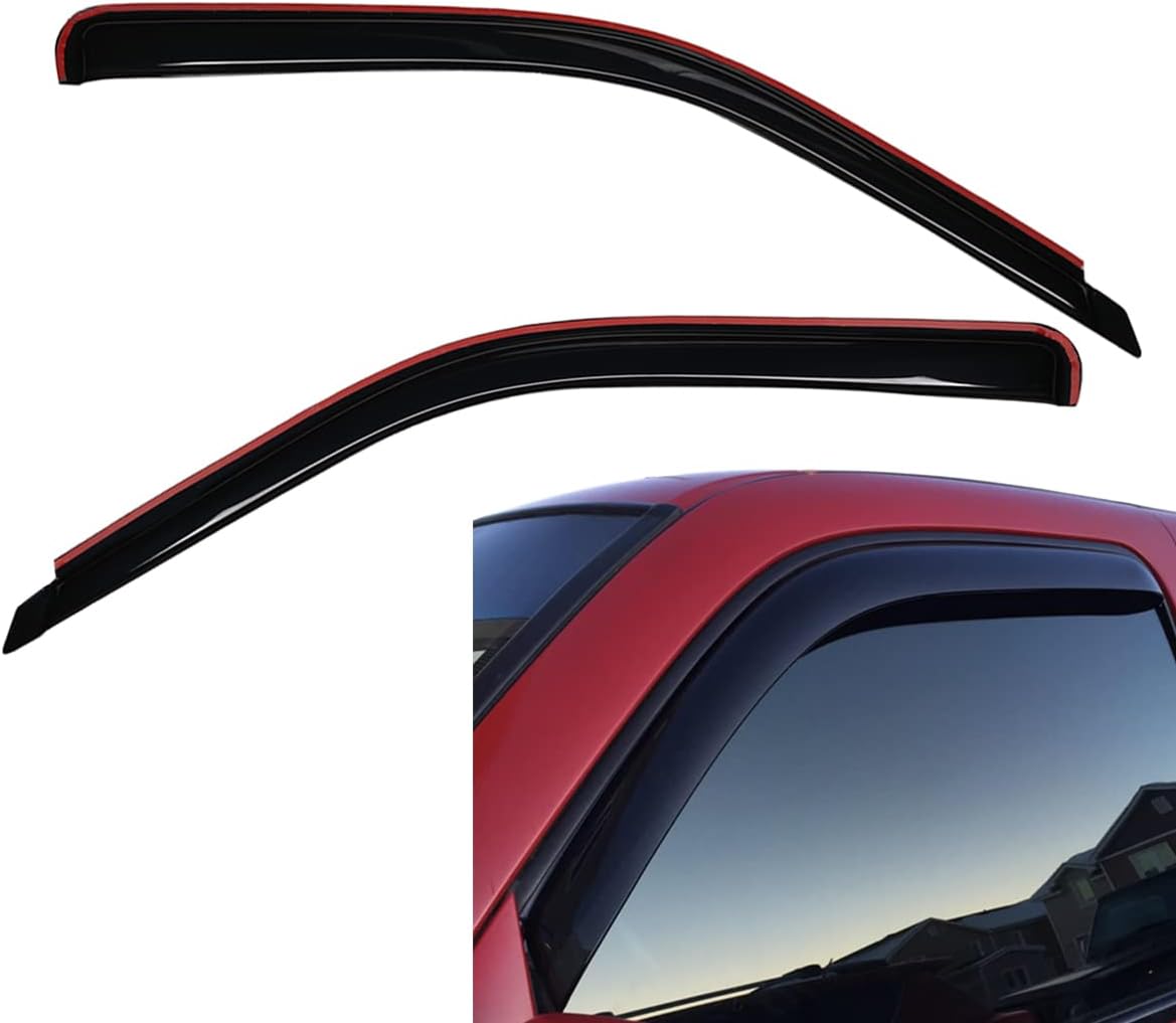 in-Channel Rain Guards, Dark Smoke, 2-PCS Set, Fits 1999-2006 Chevrolet Silverado/GMC Sierra 1500/1500 HD/2500/2500 HD/3500, 2007 Silverado/Sierra All Classic Models, Regular/Extended Cab/Crew Cab