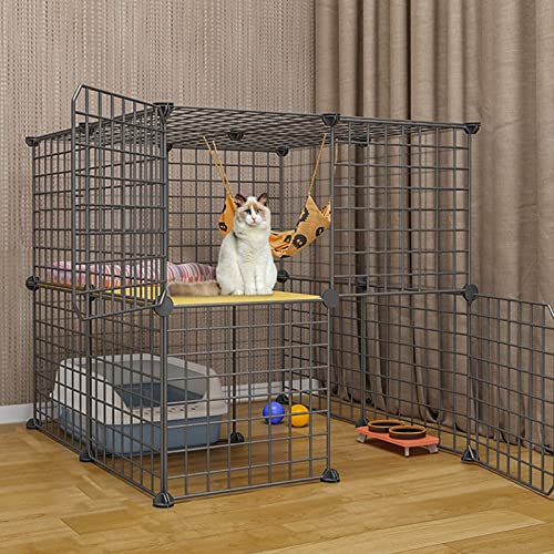 Corralito versátil para mascotas para uso en interiores y exteriores, ideal para gatos, conejos, erizos y cobayas