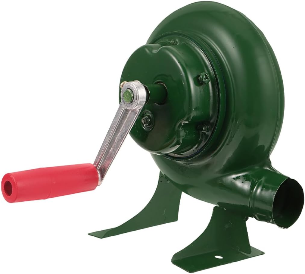 BETOOKY Manual Hand Crank Fireplace Blower for Bbq, Portable 200w Small Outdoor Air Blower Fan for Camping and Grilling