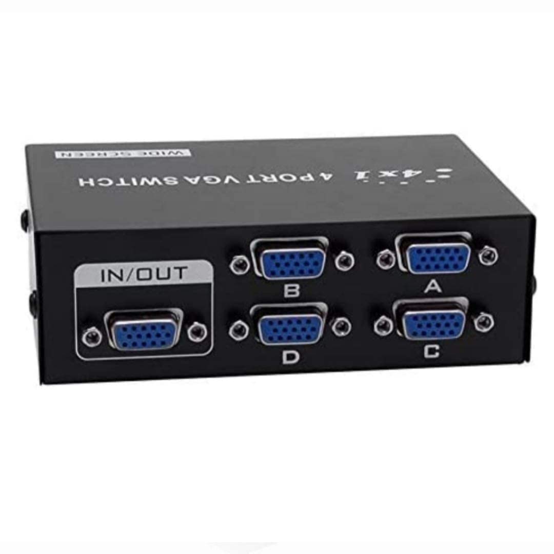 4 Port VGA Splitter Sharing Switch Box (4 VGA out/1 VGA in) 4 VGA Input 1 VGA Output - 4 Pcs To 1 Monitor - for four PC to share one monitor and speaker system (B0BYT61PMD) Amazon Price History, Amazon Price Tracker