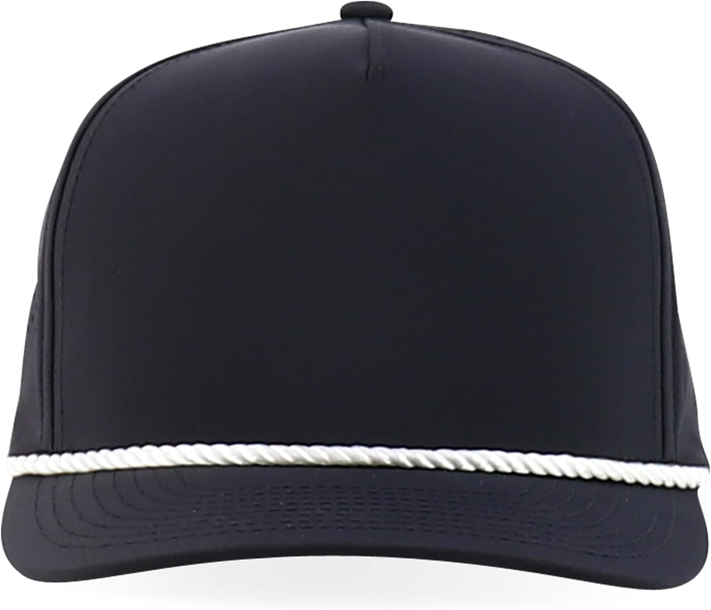 Trendy Apparel Shop 5 Panel High Profile Rope Hybrid Perforated Mesh Back Cap - Image 2