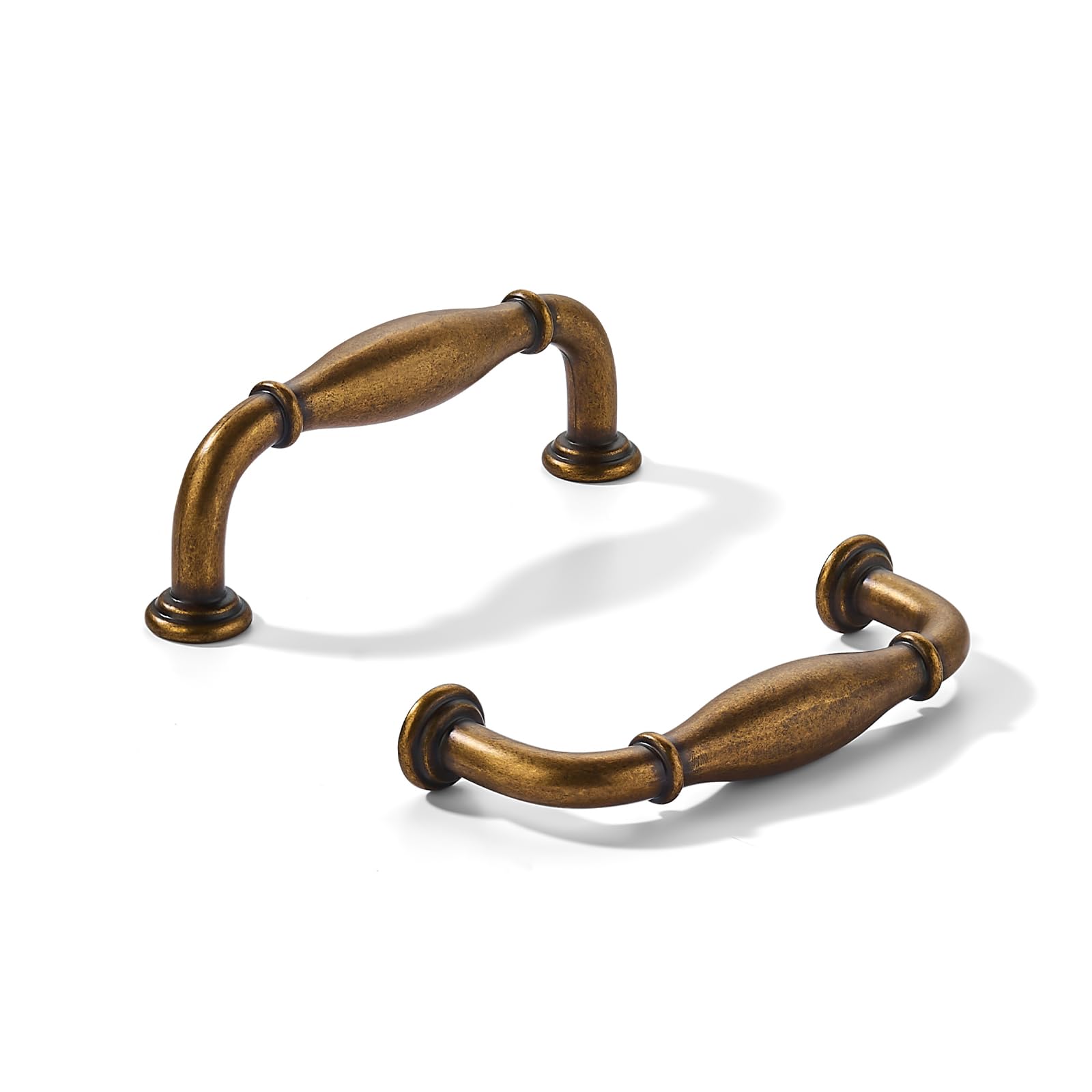 khtumeware 2 Pack 3inch(76mm) Hole Center Antique Brass - cabinet hardware | Mubboo