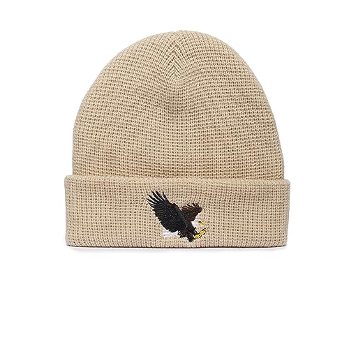 Goorin Bros. The Farm Unisex Acrylic Beanie, Khaki (Ribbed Eagle), One Size