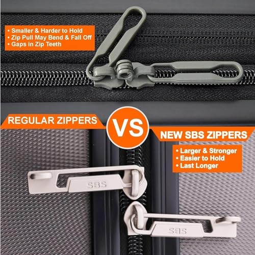 Aerolite 56x45x25cm British Airways Jet2 & easyJet Upgrade Maximum Allowance Large Lightweight 8 Wheel Carry On Hand Cabin Luggage Bag Suitcase 56x45x25 with TSA Approved Lock Charcoal Grey - Image 3