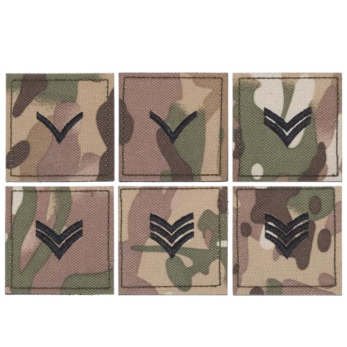 CHGCRAFT 6pcs 3 Styles Embroidered Rank Insignia Staff Sergeant Patch Army Rank Patches Polyester...