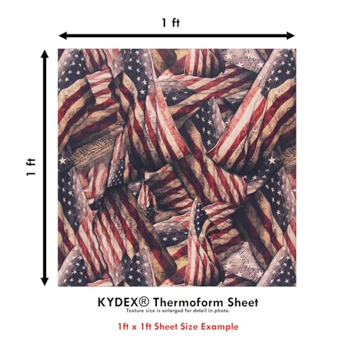 Image of KYDEX Thermoform Sheet - (P1 Texture) - (Infused Print) - (12in x 12in) - (Bear Arms Camo - Desert Tan) - (1 Sheet) - (for Holster Making & Hobby) - (USA Made)
