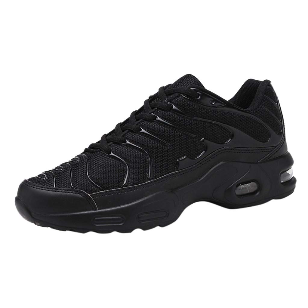 Barlingrock Road Running Shoes Men Trainers Fitness Sports Shoes Walking Mesh Soft Casual Athletic Shoes Gym Sneaker Shoes Lace-Up Soft Bottom Mountaineering Sneakers Black