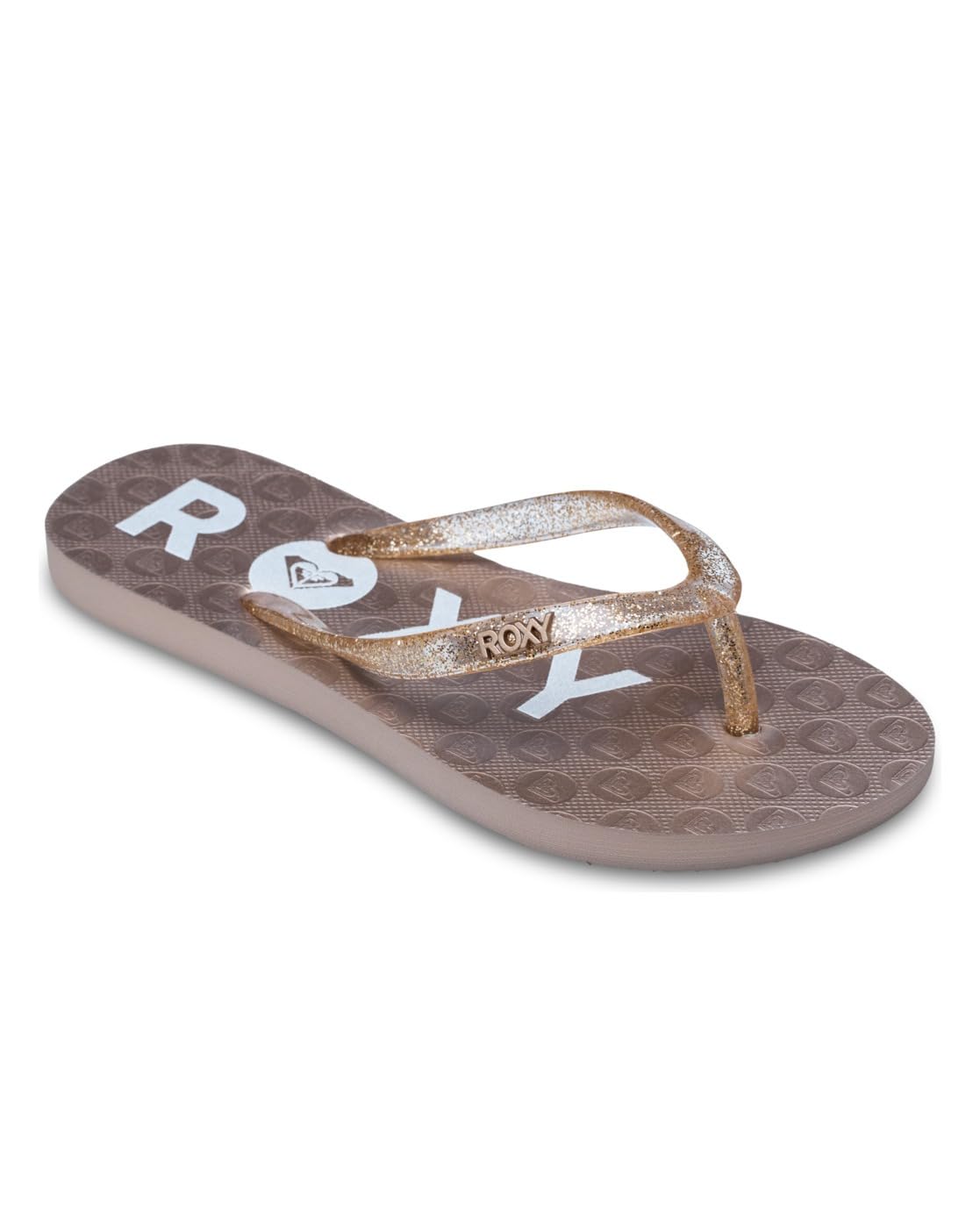 Roxy Women's Rg Viva Sparkle Sandals, White/Gold, 37 EU