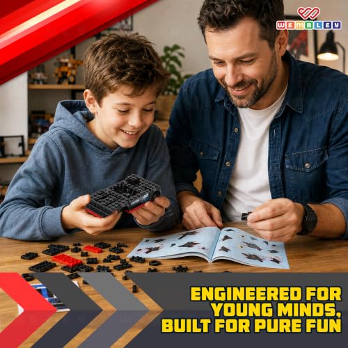 Image of Wembley Race Mechanic Series 241 PCS | High Speed Car Building Blocks Set for Kids 3+ Years | Pull Back Sports Car Construction Toy | STEM DIY Building Kit with Rotatable Tires | Gift for Boys & Girls