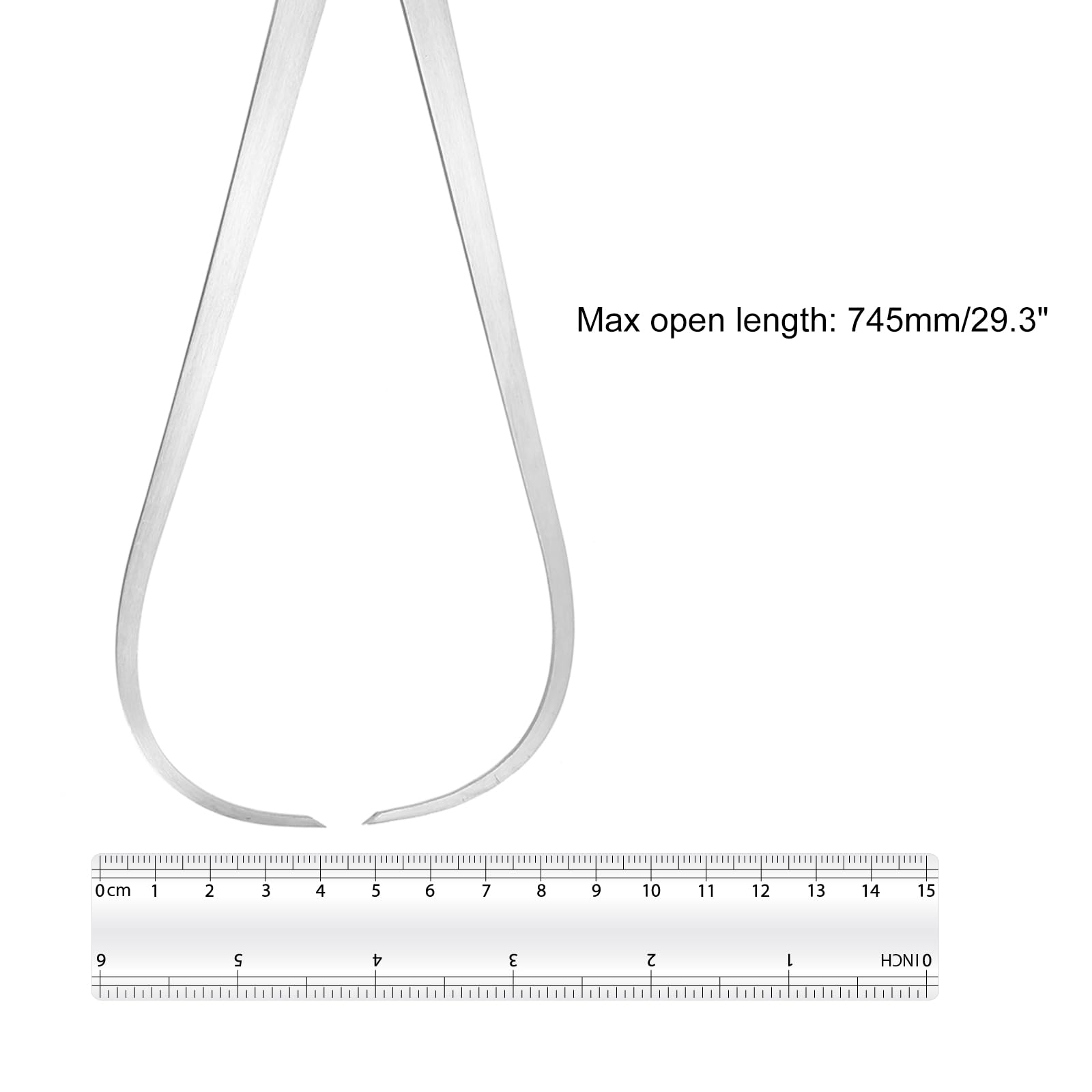Compas Extérieur - [16 Pouces] Outil de Mesure en Acier Inoxydable à Joint de Friction pour Mesurer les Dimensions, Couleur Argentée