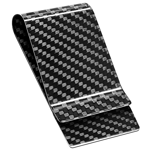 Travelambo Carbon Fiber Money Clip Front Pocket Wallet Minimalist Wallet ...
