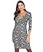 Produktbild KRISP Damen Wickelkleid im Blumen-Design, Schwarz/Weiß (4273), 40, 4273-BLKWHT-12