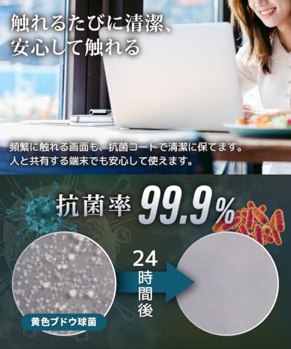 LOE 抗菌 ブルーライトカット MacBook Air M4 M3 M2 13.6インチ 2022 2024 2025モデル 保護フィルム 反射防止 (マックブックエアー 13.6インチ A3240 M4対応) の商品画像 4