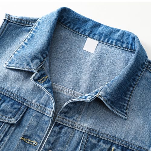 Chaleco de mezclilla para mujer con cuello y corte ajustado 3