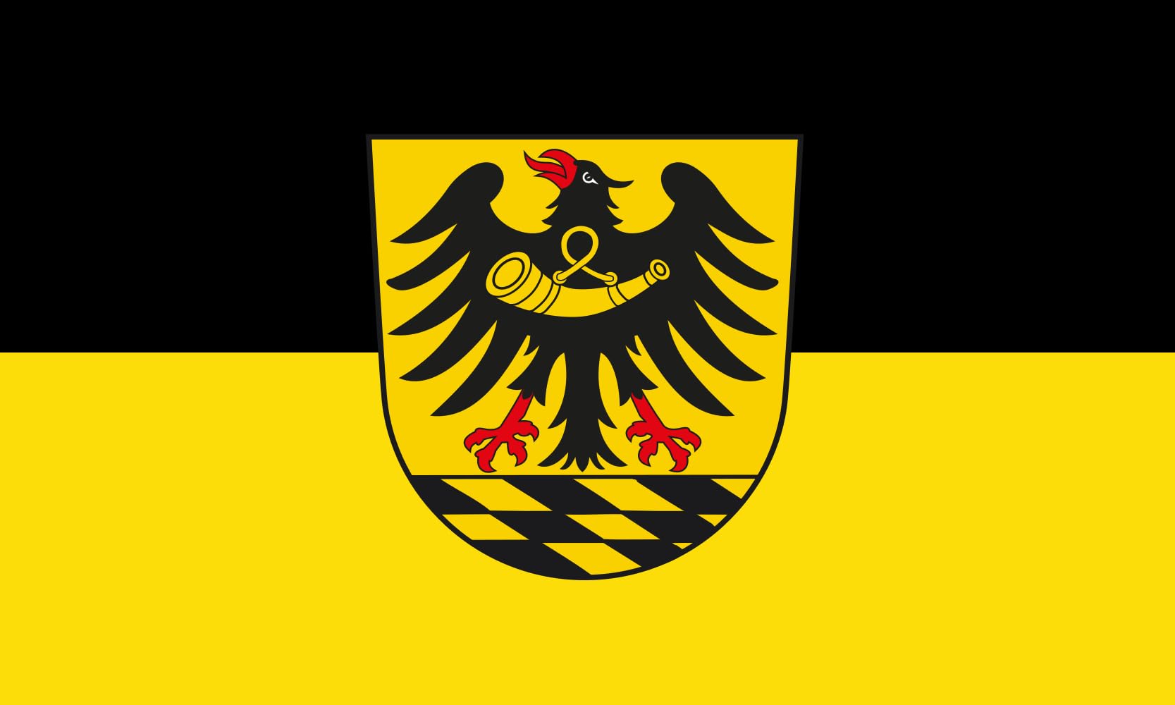 Drapeau Landkreis Esslingen résistant aux intempéries tissu large