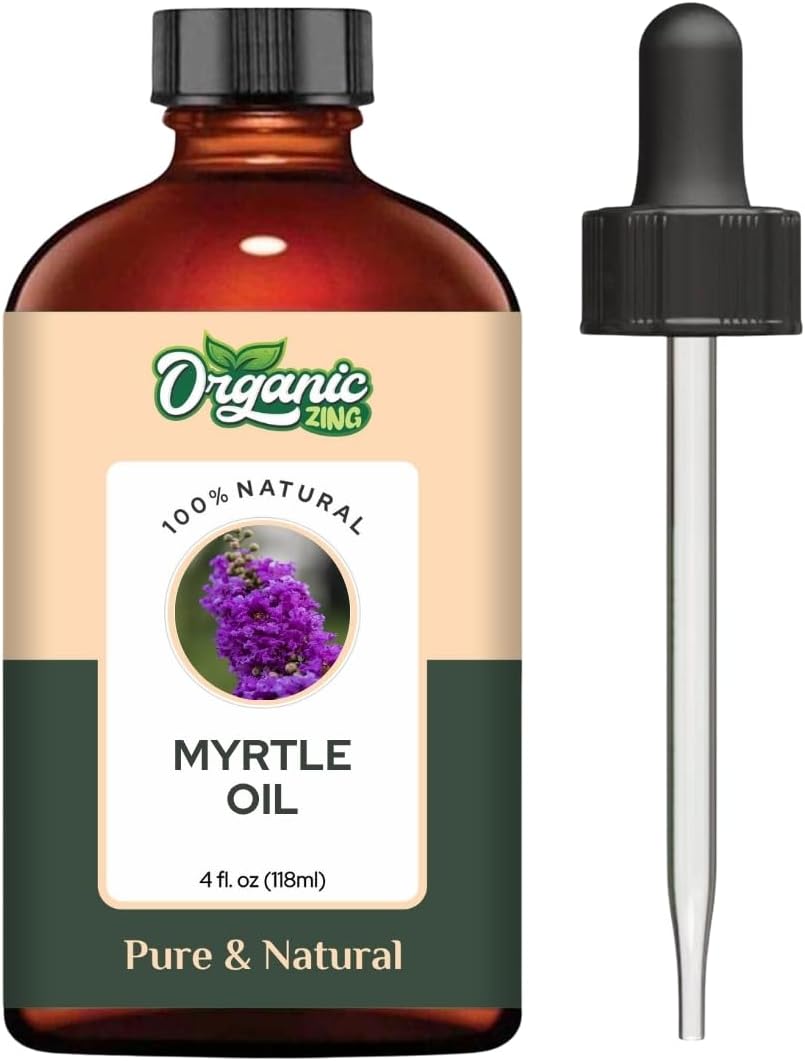 Organic Zing Myrtle (Myrtus communis) Oil - 4 Fl Oz / 118ml