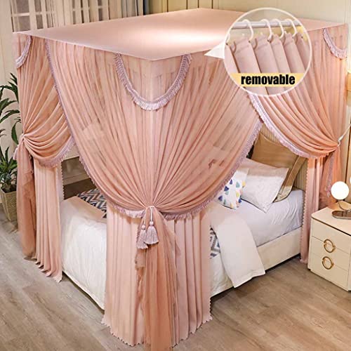 Cortina de cama mosquitera decorativa para cama de 2 metros queen 7