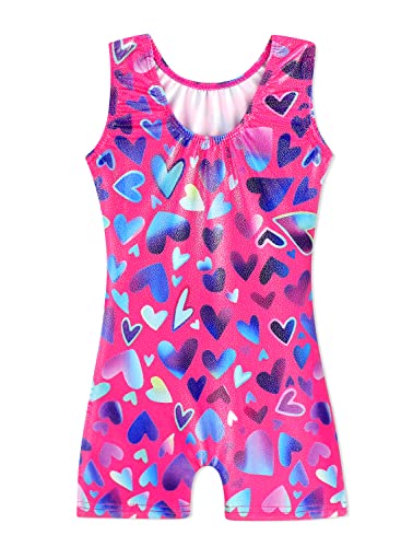 Image of HOZIY Gymnastics Leotards for Girls Unicorn Aurora Rainbow Mermaid Dinosaur Cupcake Sparkle Biketard Toddlers Kids Children
