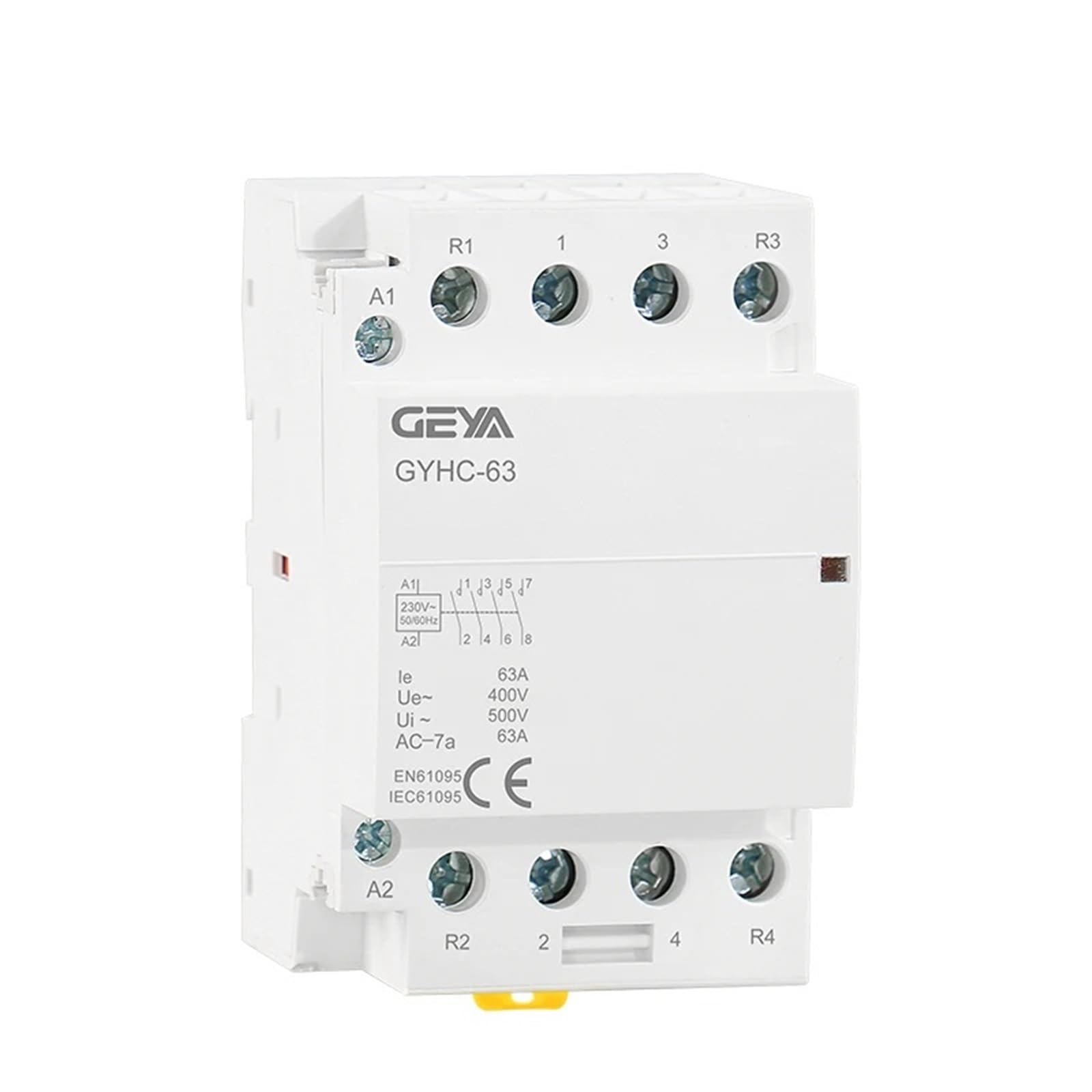 Stycznik modułowy AC do użytku domowego na szynie DIN 4P 63A 4NO lub 2NC2NO 220V/230V 50/60HZ(4P 40A 2NO2NC 220V)