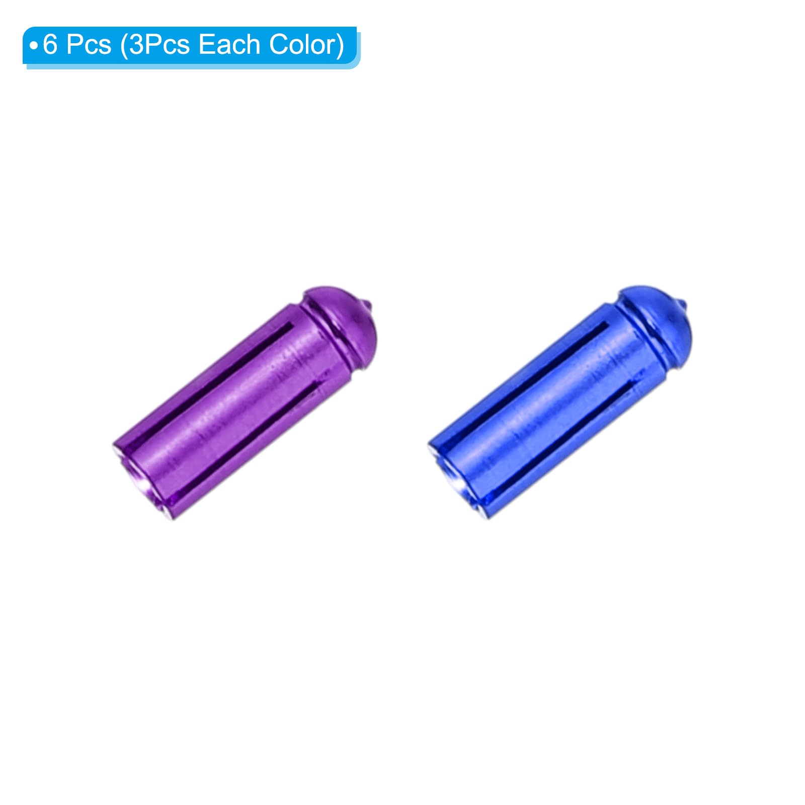 PATIKIL Dart Flight Protectors, 6 Pack Aluminum Dart Accessories for Enhanced Durability Blue Purple, Blue/Purple - Image 3