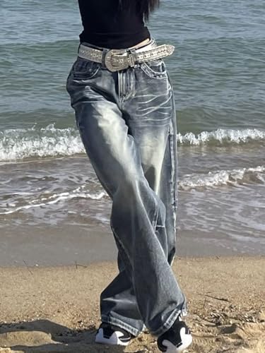 Pokn Y2K Grunge Pants - Straight Leg, Baggy & Wide Leg Jeans - Low Waisted Streetwear2
