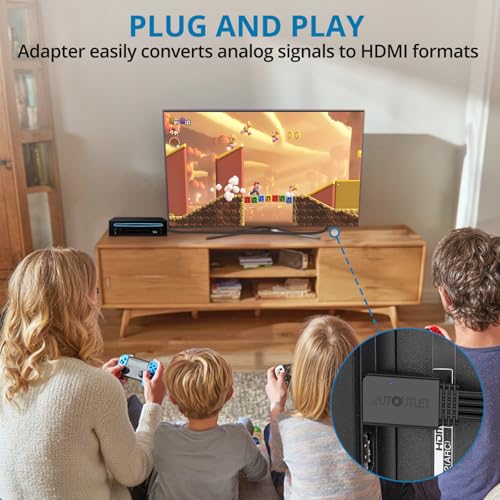 Image of AUTOUTLET 6.6FT /2M Wii to HDMI Converter Cable, Wii HDMI Adapter with HDMI Male Output, Plug and Play Wii to HDMI Cable for Nintendo Wii /Wii U to HDTV Monitor Projector, Supports 480i /480p /576i