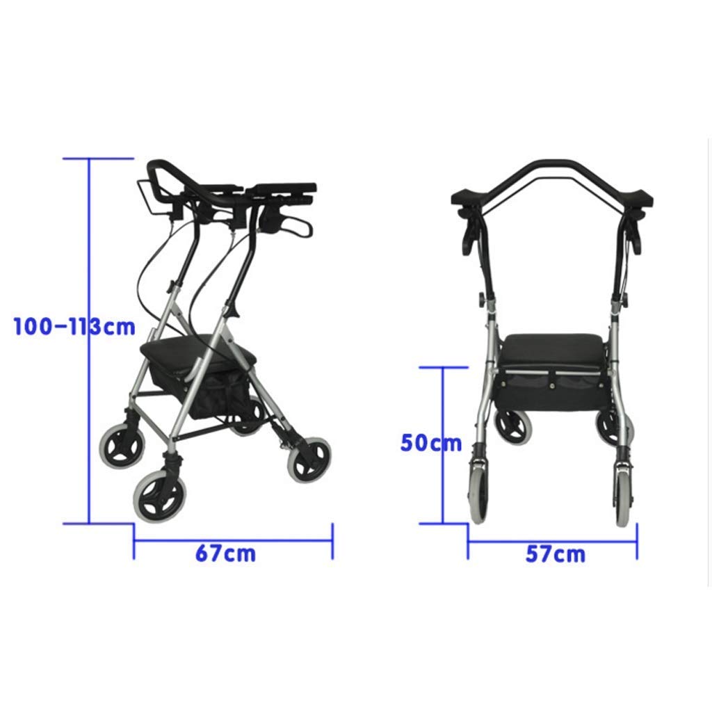 Rollators Starszy Walker Old Man Trolley Przenośny wózek na zakupy Wózek spacerowy Skuter antypoślizgowa laska ze szpitalem interesting
