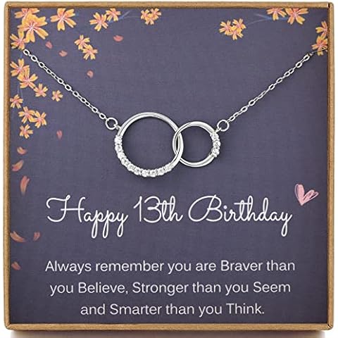 MADAOGO 13th Birthday Interlocking Circles Necklace Cover