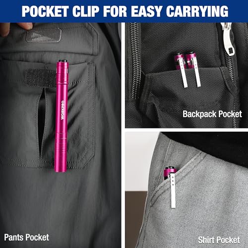 image for WORKPRO LED Pen Light, Aluminum Pen Flashlights, Pocket Flashlight wit