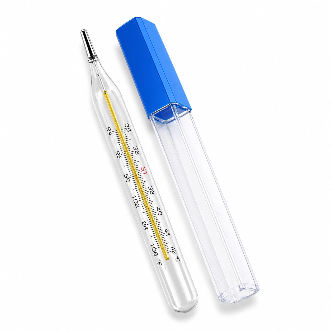 Mercury Thermometer for Body Temperature Measurement – Clinical Glass Thermometer for Oral & Axillary Use-image-13