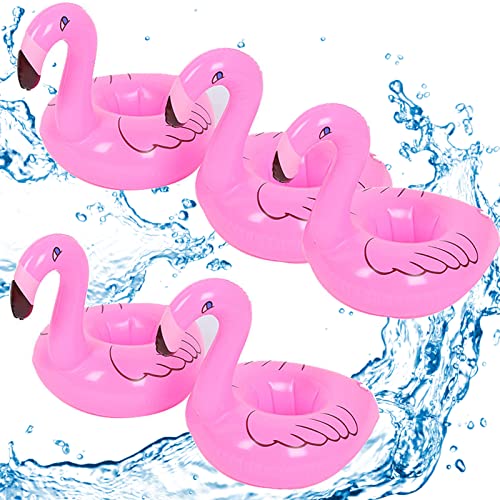Ishyan Inflatable Drink Holder 5 Pack Flamingo Pool Float Drink Holders Cup Floaties For Summer Pool Party #TOP22