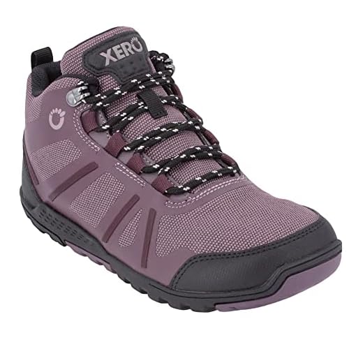 Xero Shoes Women's DayLite Hiker Fusion Boot - Lightweight Hiking, Everyday Boot, Mulberry, 8