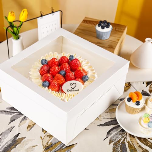 NPLUX 10 Pack Halloween Bakery Boxes, 12x12x6 Cake Boxes for Cake Makers - image 2