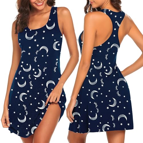Image of Avidlove Sleepwear for Women Tank Nightgown Chemise Racerback Sleeveless Sleep Dress