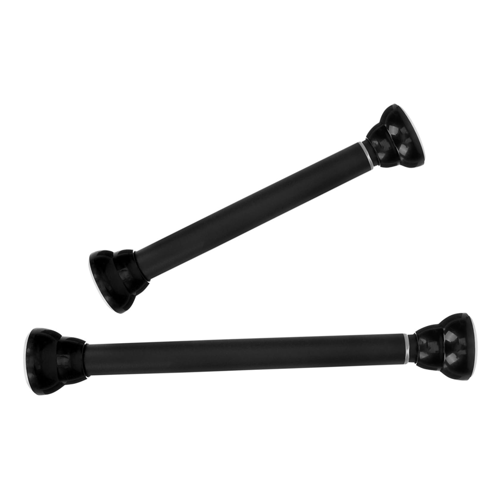 NUOBESTY 2 Pcs Barras de Cortina Telescópicas Ajustables, Barra para Cortina de Ducha y Ropa, Instalación sin Perforar, Adecuado para Baño y Armario