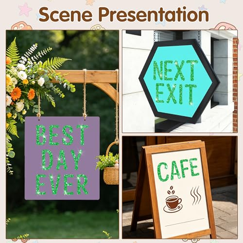Image of Glitter Letter Stickers, 4 Inch Large Letters for Poster Board (Green) | 160 PCS,Self-Adhesive,Vinyl Alphabet Stickers,Bulletin Board Letters for Classroom,Party,DIY Crafts,Home,Office,Mailbox Decor