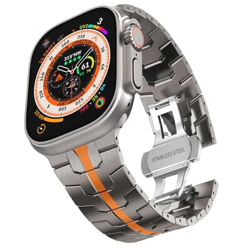 Bracelet en métal en acier inoxydable pour Apple Watch 49mm 46mm 45mm 44mm 42mm