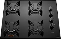 Cooktop 4 Bocas Preto com Mesa de Vidro Atlas U Top Bivolt