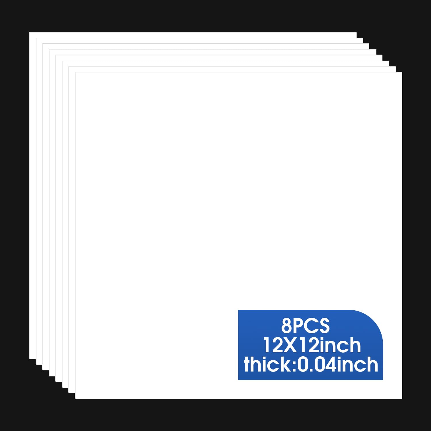 White ABS Plastic Sheets - 4 Pack for Crafts & DIY -15