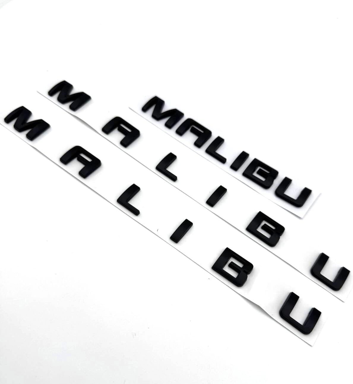 3X 16-23 Malibu Door & Trunk Letter Emblem Badge Nameplate Logo Replacement for Malibu (Matte Black)