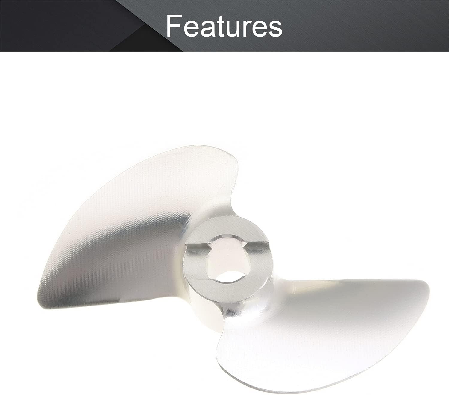 Fielect 2 Blades CCW Propeller for Ship Model Rc Boat Propeller Model Silver Aluminium Alloy Paddle 36mm Diameter 1.4 Pitch 4mm Hole Dia