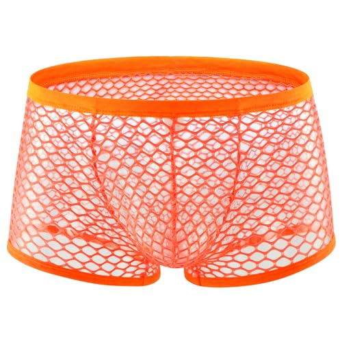 Men's Boxer Briefs Breathable Mesh Trunks Underwear for Men