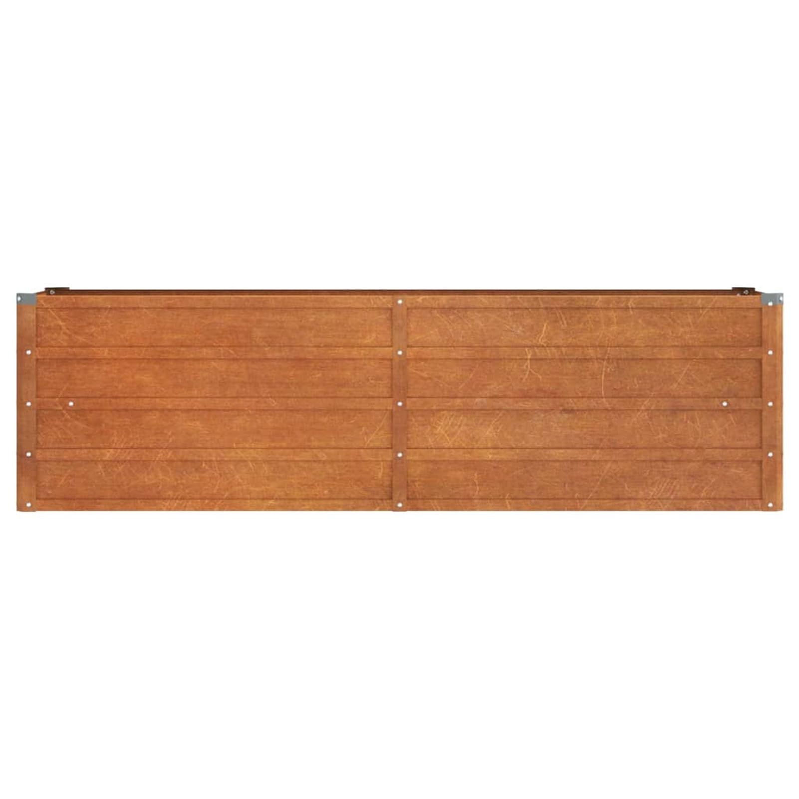 Homgoday Arriate Oxidado de Acero corten 160x40x45 cm Arriate Jardin Jardinera Exterior para Terraza Elevado Macetero Maceta para Plantas Vegetales Hierbas