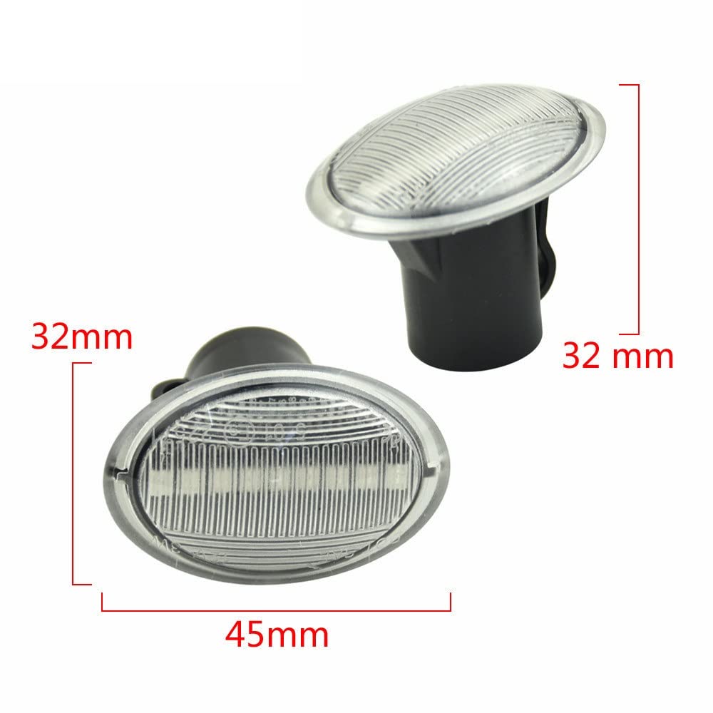 Car Passion Indicatore di direzione Freccia Specchietto laterale LED Compatibile con Fiat 500 500L 500 Abarth Lancia Ypsilon Alfa Romeo 4C Luce Dinamico Progressivo Fumè Nero Side Marker Dynamic