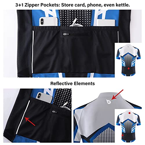 BALEAF Men's Cycling Jersey Short Sleeve Bike Shirts 4 Pockets Road Biking Tops Full Zip Clothing MTB Breathable UPF 50+ - Image 6